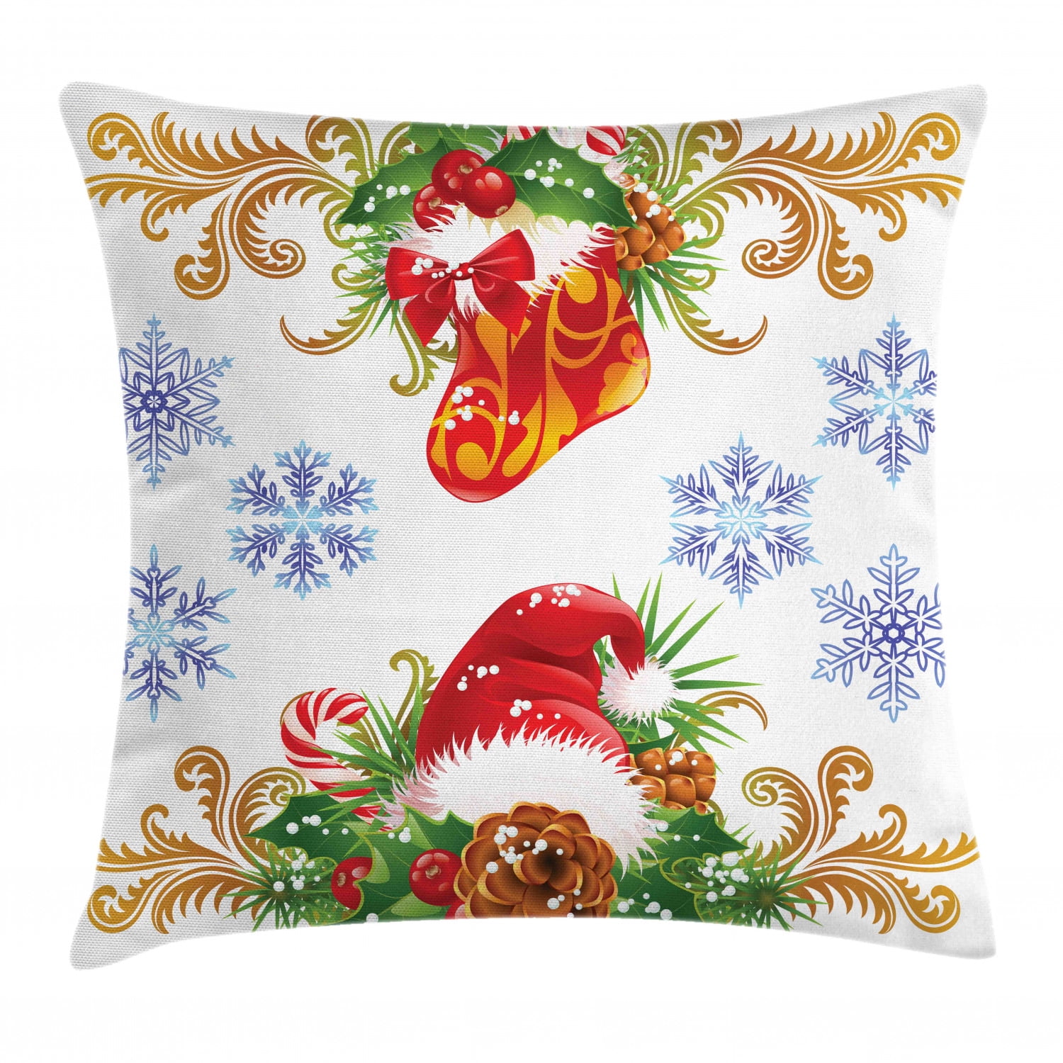 Christmas Decorations Throw Pillow Cushion Cover, Classic Decorative