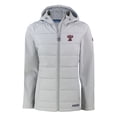 thumbnail image 2 of Women's Cutter & Buck  Gray Texas A&M Aggies Vault Evoke Hybrid Eco Softshell Recycled Full-Zip Hooded Jacket, 2 of 3