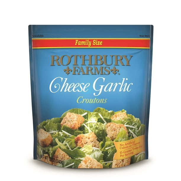 Rothbury Farms Cheese Garlic Croutons, Family Size, 12.0 oz
