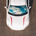 thumbnail image 2 of Graflsoa Durable Red Vinyl Car Hood Decal - Waterproof, Fade-Resistant, Easy to Apply & Remove - 100x26cm, 2 of 6
