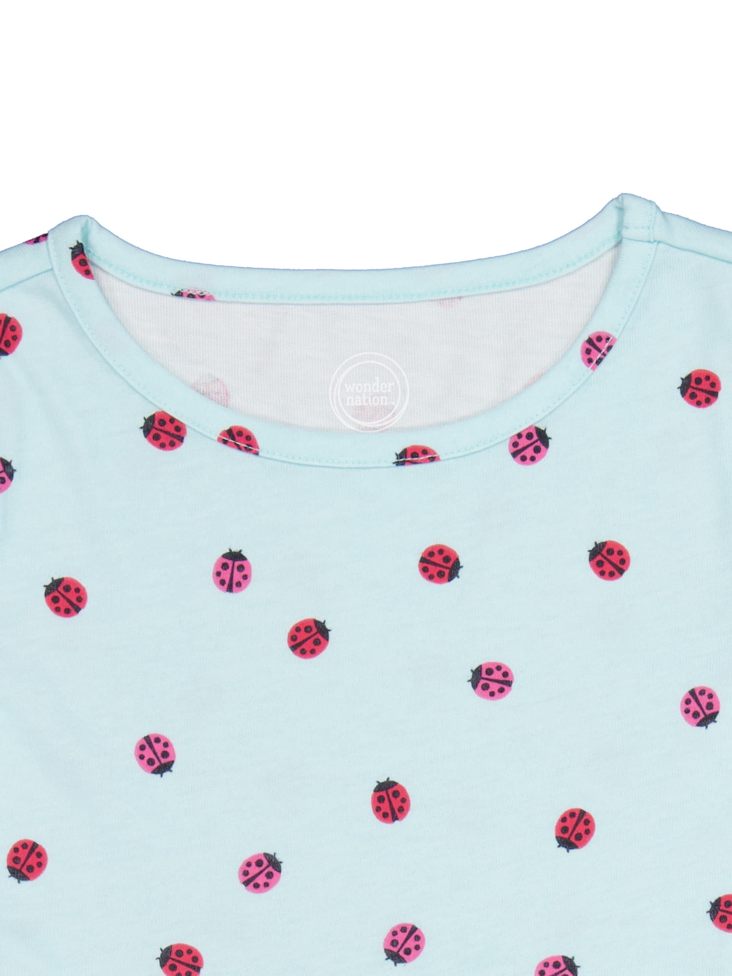 Wonder Nation Girl's Short Sleeve Play Dress, 2-Pack, Sizes 4-18 & Plus