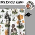 thumbnail image 3 of Mushroom (11) Kitchen Curtains - Vintage Tier Curtains for Bathroom Living RV Rod Pocket Window Drapes 36 Inch 2 Panels Set 27.5"x24" Window Treatment Tiers, 3 of 4