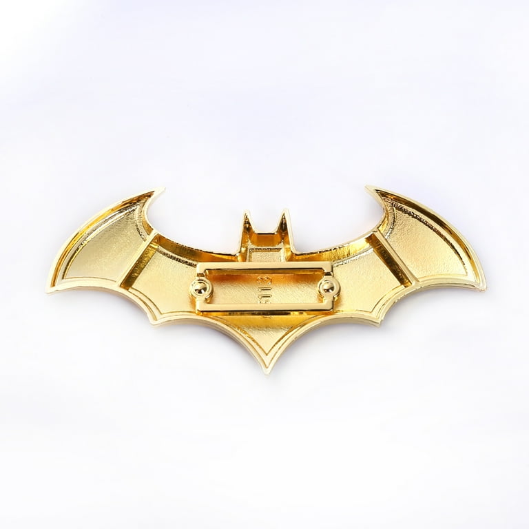 JYYYBF 3D Chrom Metall Fledermaus Auto Logo Auto Aufkleber Batman Abzeichen  Emblem Schwanz Aufkleber Mode Gold 8 cm*2.4 cm 