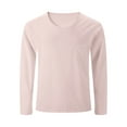 thumbnail image 4 of Men's Cotton Long Sleeve T-Shirts Solid Colors Casual Round Neck Lightweight Casual Top Exercise Base Layer Shirt, 4 of 5