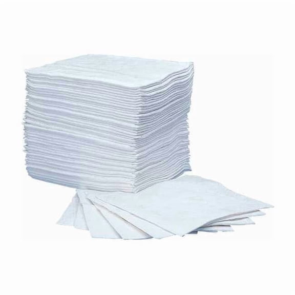 Oil-Dri Sorbent Pad, 12 gal, 15 in x 19 in, Oil, White, Polypropylene L90852G