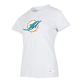 thumbnail image 2 of NFL Playera Aficionado Básica Miami Dolphins Blanco para Mujer, Talla Grande, 2 of 5