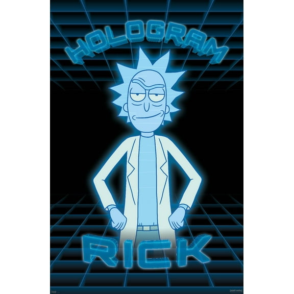 Rick And Morty - Hologram Rick Wall Poster, 14.725" x 22.375"