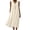 Beige, variant on Linen Dresses for Women Summer Beach Sleeveless Flowy Loose Maxi Sundress Boat Neck Button Down Gauze Dress Pink,S