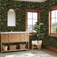 thumbnail image 4 of Peel and Stick Wallpaper Moss Covered Stones Purple Wildflowers Forest Wall Mural 23.6in x 9.8ft Self Adhesive Removable Wall Paper Renter Friendly Wallpaper for Bedroom Livingroom Office Studio, 4 of 8