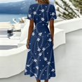 thumbnail image 7 of Summer Dresses for Women Casual Short Sleeve Wrap V Neck Sundress A-Line Beach Vacation Dresses 2026, 7 of 7