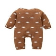 thumbnail image 3 of Autumn Baby Jumpsuit Sun Printing Long Sleeve  Collar Unisex Romper, 3 of 8