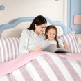 thumbnail image 5 of Erosebridal Aesthetic Abstract Stripes 7-Piece Twin Bedding,Modern Lines Bedding Comforter Set,Pink Reversible, 5 of 7