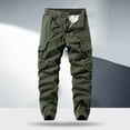 thumbnail image 2 of Rggeeun Mens Cargo Pants Male Joggers Slim Fit Pocket Outdoor Casual Tapered Work Pants Comfortable Lightweight Utility Hiking Travel Trousers, 2 of 4