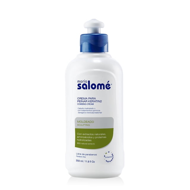 Maria Salome Crema para Peinar Keratin2 Sin Sal Leave in Conditioner 350ml 11.8 fl Oz
