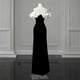 thumbnail image 2 of Vestido de novia de satén, novia, sencillo y elegante, cola de pez de gasa, vestido de bienvenida de cola pequeña, 2 of 5
