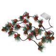 thumbnail image 2 of 2m 20LED Christmas Pine Cones String Lights for Xmas Wreath Tree Garland Decoration, 2 of 9