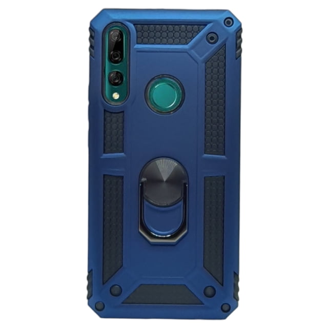Funda Uso Rudo Con Anillo Magnético Cely Vesmir Para Huawei Y9 Prime Azul Marino Más 2 Micas De Cristal