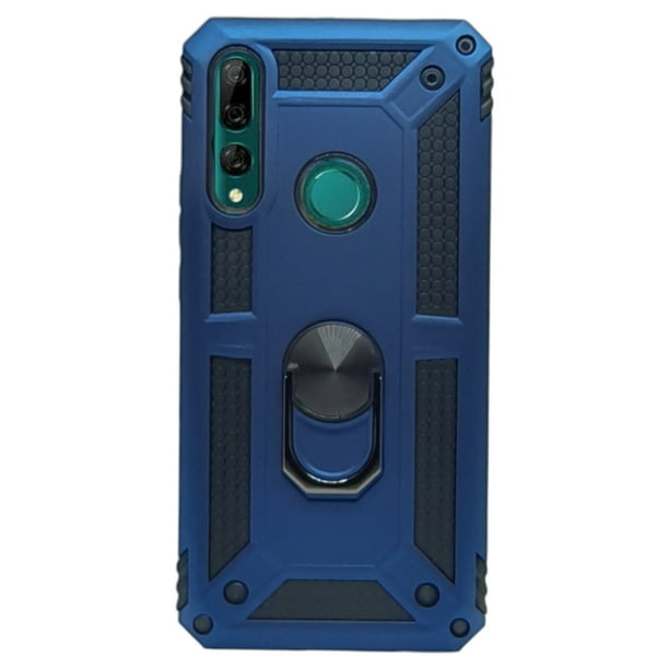 Funda Uso Rudo Con Anillo Magnético Cely Vesmir Para Huawei Y9 Prime Azul Marino Más 2 Micas De Cristal