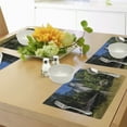 thumbnail image 4 of Ambesonne Nature Place Mats Set of 4, Granite Cliff River, Standard Size, Green Blue, 4 of 6