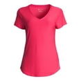 thumbnail image 6 of No Boundaries Juniors Short Sleeve Brushed V-Neck T-Shirt, 6 of 6