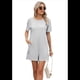 thumbnail image 3 of Mono de Verano para Mujer, de Corta, Holgado, Informal, con Cuello en V, Elegante y Cómodo, con Bolsillos, Gris , Talla XL, 3 of 8