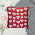 thumbnail image 2 of COMIO  Valentine's Day Pillow Covers Red White Heart Throw Pillow Case Heart Cushion Cover for Home Office Couch Car, 2 of 5