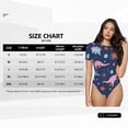 thumbnail image 4 of Picia Dinosaur Womens One Piece Swimsuits Modest Tummy Control Bathing Suits Lace Up Slimming Swim Suit-Large, 4 of 9