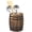 Burnt Wood, variant on Wine Barrel Design Kitchen Utensil Crock, Vintage Rustic Burnt Wood Cooking Tool Holder