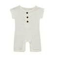 thumbnail image 4 of Aayomet Winter Rompers Baby Girl Baby Girls Boys Clothes Crewneck Sweatshirt Long Sleeve Romper Bodysuit Checkerboard Pullover Top,White 12-18 Months, 4 of 5