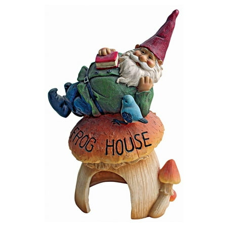 Design Toscano Gnome's Frog House Garden Statue