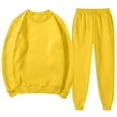 thumbnail image 7 of UACY 2 Piece Sweatsuits for Boys Girls School Athletic Outfit Fall Winter Tracksuit Pullover Sweatshirt (Yellow, 11-12 Years), 7 of 7