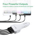 thumbnail image 3 of 4-Port USB QualComm Quick Charge Car Charger Fast QC3.0 USB Port For iPhone X iPhone 8 Plus Samsung Galaxy S8 S8+ Plus S9 S9+ Plus Note 9 S7 Edge Note 4 LG G7 OnePlus 5 Google Pixel 2 XL (4-Pack), 3 of 4