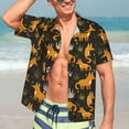 thumbnail image 5 of Lsque Funny Fox by the Field pattern Hawaiian Shirt for Men, Unisex Summer Beach Casual Short Sleeve Button Down Shirts-Small, 5 of 9