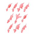 thumbnail image 1 of 10 Piezas Tirachinas para Dedos de Dinosaurio Juguete de Dinosaurio Animales Bolsas de Rellenos Juegos Voladores para Halloween Edad 3+ Niños Niñas Rosa, 1 of 8