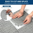 thumbnail image 5 of Tzou 50-Pack 12"x12" Interlocking Drainage Tiles - Non-Slip PVC Floor Mats w/Holes for Pool Decks, Bathrooms, Kitchens | Modular Splicing Design, Fast-Draining (Grey/Black), 5 of 8