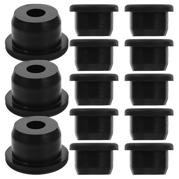 TEHAUX 15-Piece Black Silicone Grommet Set for Electrical Wire and Cable Management