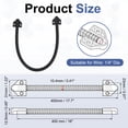 thumbnail image 2 of Uxcell Armored Door Loop Wire Protection (16"L 1/4" ID, Black)(1Pcs), Door Wire Conduit Power Transfer Armored Cable Wire Sleeve Protector with Plastic Ends, Suit for - Access System, 2 of 7