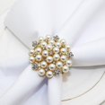 thumbnail image 4 of Perlas Flor Redonda Hebillas de Servilletas Brillar de Diamantes de Imitación, 4 of 4