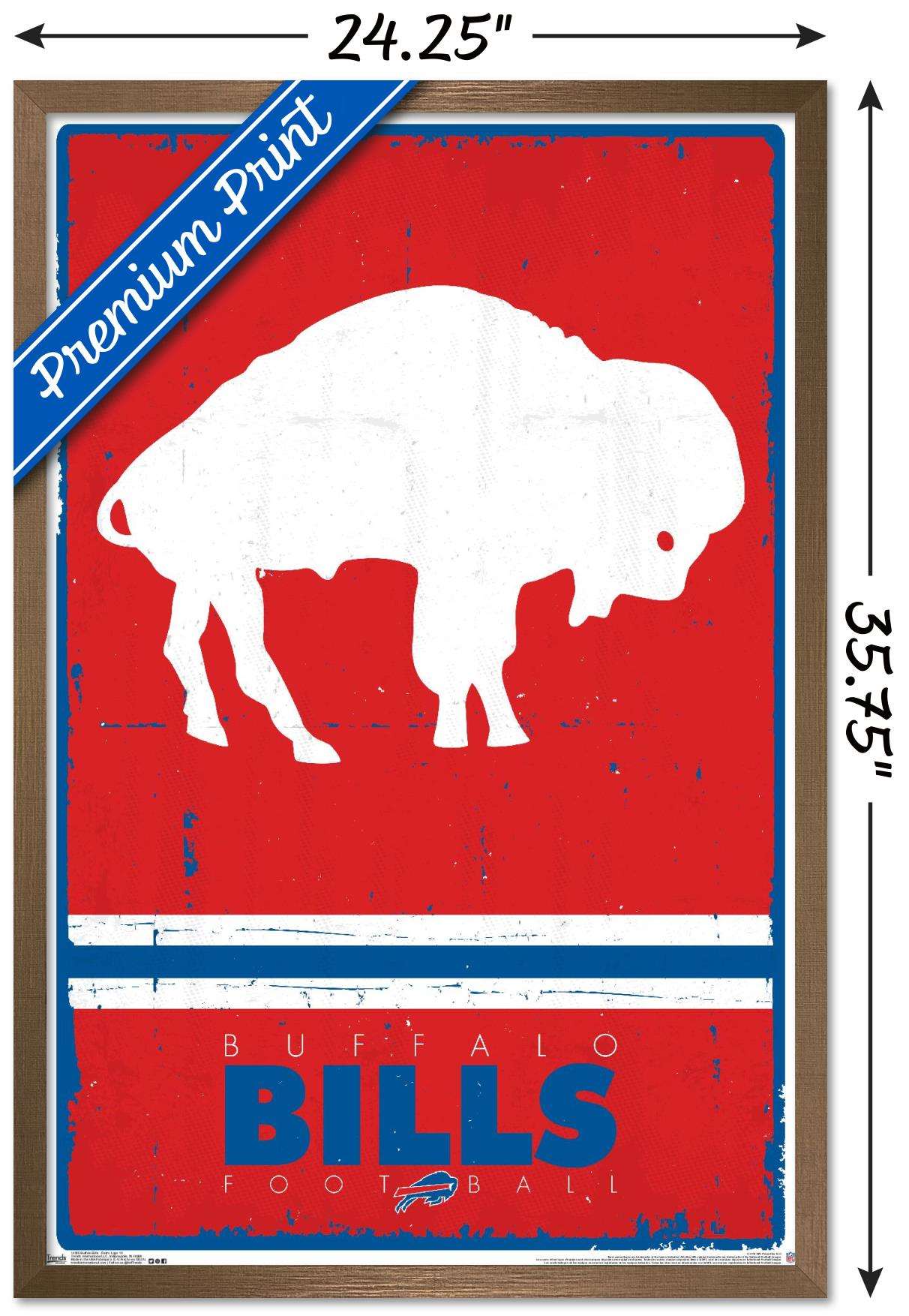 NFL Buffalo Bills - Retro Logo 15 Wall Poster, 22.375" x 34", Framed