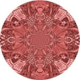 thumbnail image 1 of Ahgly Company Machine Washable Indoor Round Transitional Red Area Rugs, 3' Round, 1 of 7