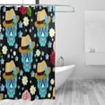 thumbnail image 2 of Coolnut Ethnic Feather and Skull Bath Shower Curtain Liners 72x72in Polyester Waterproof Bath Curtains with Hooks, 2 of 5
