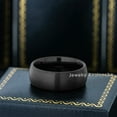 thumbnail image 4 of Jewelry Avalanche Mens Black Dome Tungsten Wedding Ring, Comfort Fit, Anniversary Ring for Him 8mm, 4 of 4