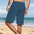 thumbnail image 4 of XIAOCHA Men's Solid Color Swim Trunks Elastic Drawstring Waist Loose Fit Beach Boardshorts, 4 of 7