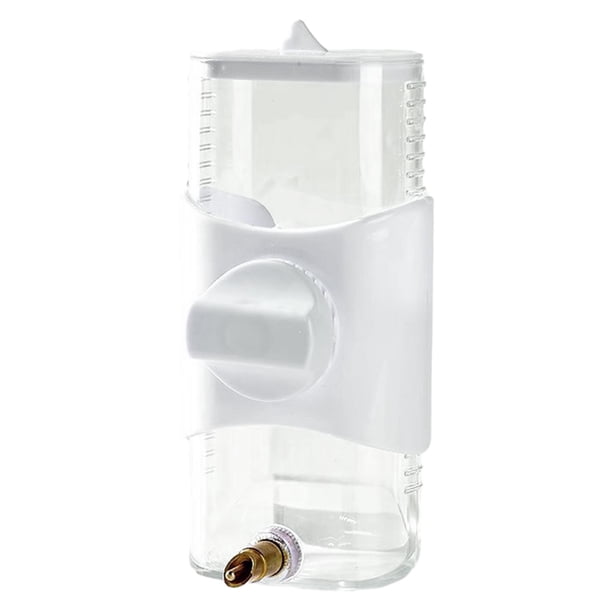 Bebedero para pájaros, bebedero para loros, práctico, práctico, almacenamiento, botella para beber, dispensador de agua para pájaros, para tórtolas, p Blanco