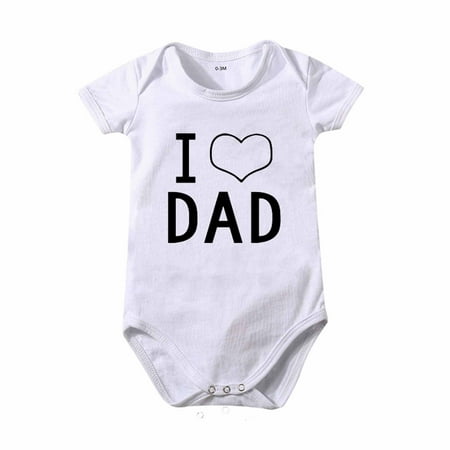 

Clearance! Realhomelove I Love Dad - Baby Boys Girls Infant Love My Daddy Father s Day For Dad Papa Baby Bodysuit