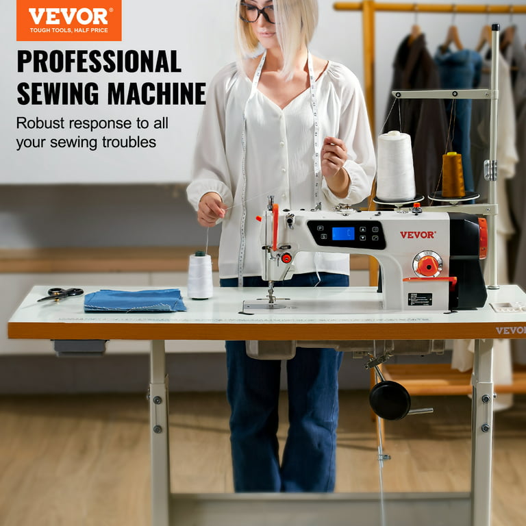 VEVOR Industrial Lockstitch Sewing Machine 550W Servo Motor with Stand  5000s.p.m 