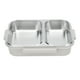 thumbnail image 1 of Contenedor De Caja De Almuerzo De Acero Inoxidable, Portátil 2 Compartimentos Desmontables Caja De Almuerzo Cuadrada De Almacenamiento De Alimentos Con Tapa Utensilios De Cocina, 1 of 7