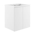 thumbnail image 3 of Modway Bryn 24" Wall-Mount Bathroom Vanity in White White, 3 of 9