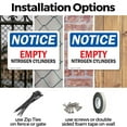 thumbnail image 3 of (2 Pack) Empty Nitrogen Cylinders OSHA Notice Sign 10 Inch X 7 Inch Indoor / Outdoor Rust-Free Aluminum Metal Signs for Workplace, Workshop, and Construction Site, Made in the USA, 3 of 8