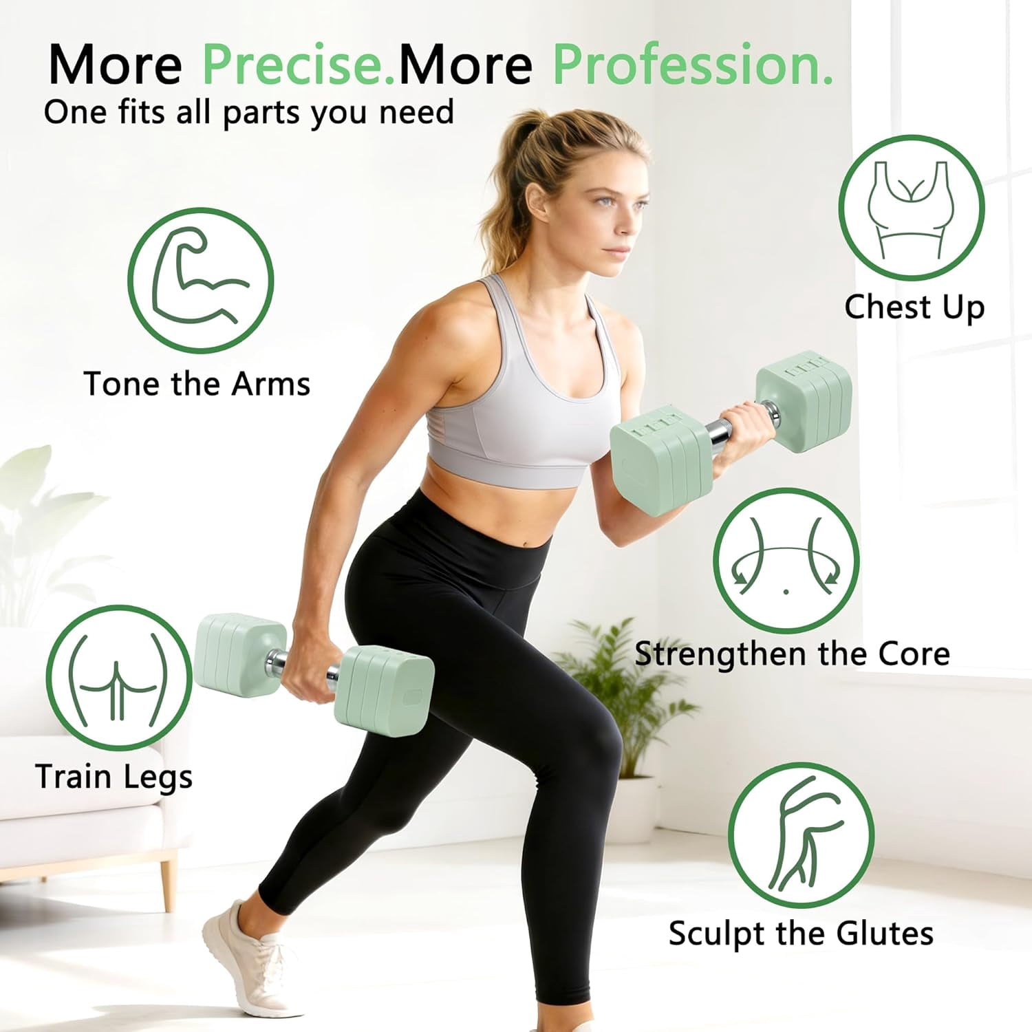20LBS Adjustable Dumbbell Set, 4 in 1 Free Weights Dumbbells Set for,4lb 6lb 8lb 10lb, with Metal Non Slip Handle，Quick Change，Home Gym Strength Training Equipment for Men and Women